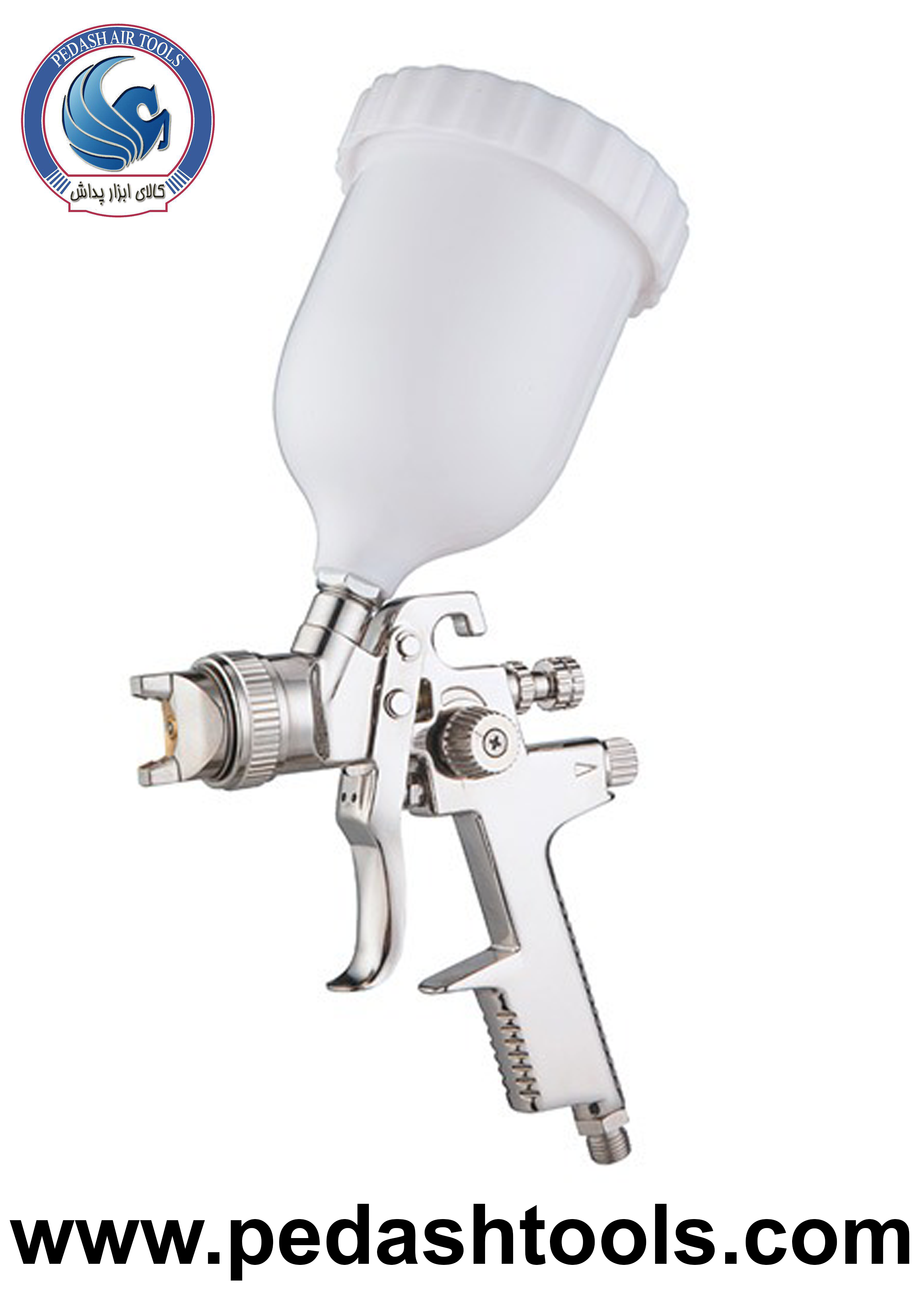 پیستوله بادی کاسه رو 1/4 میلی متر سوزن استیل ووفو WUFU اصل چین H-828G